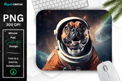 Cute Astronaut Dog Mouse Pad Product Image 1