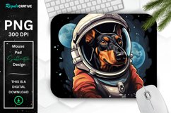 Cute Astronaunt Dog Mouse Pad Product Image 1