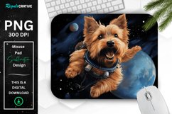 Cute Astronaunt Dog Mouse Pad Product Image 1
