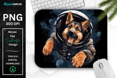 Cute Astronaunt Dog Mouse Pad Product Image 1