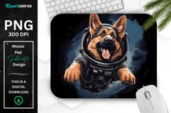 Cute Astronaunt Dog Mouse Pad Product Image 1