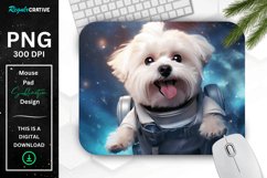 Cute Astronaunt Dog Mouse Pad Product Image 1