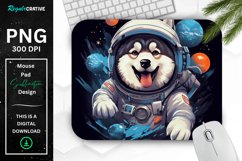 Cute Astronaunt Dog Mouse Pad Product Image 1