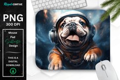 Cute Astronaunt Dog Mouse Pad Product Image 1
