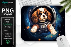 Cute Astronaut Dog Mouse Pad Product Image 1