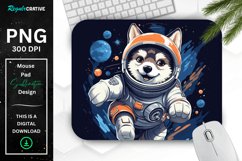 Cute Astronaunt Dog Mouse Pad Product Image 1