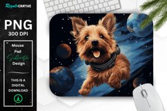 Cute Astronaunt Dog Mouse Pad Product Image 1