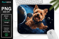 Cute Astronaunt Dog Mouse Pad Product Image 1