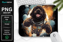 Cute Astronaut Dog Mouse Pad Product Image 1