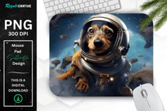 Cute Astronaunt Dog Mouse Pad Product Image 1