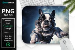 Cute Astronaut Dog Mouse Pad Product Image 1