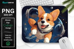 Cute Astronaut Dog Mouse Pad Product Image 1