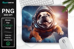 Cute Astronaunt Dog Mouse Pad Product Image 1