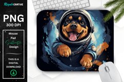Cute Astronaut Dog Mouse Pad Product Image 1