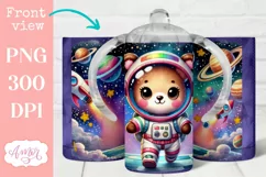 Cute astronaut sippy cup sublimation PNG, Kids tumbler PNG Product Image 1