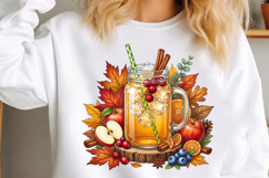 Cute Autumn Harvest Clipart Sublimation Product Image 2
