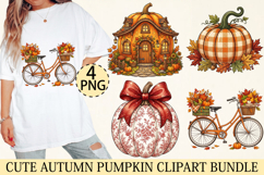 Cute Autumn Pumpkin Clipart Sublimation Product Image 1