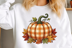 Cute Autumn Pumpkin Clipart Sublimation Product Image 2