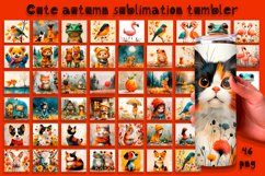 Cute autumn sublimation tumbler. Tumbler wrap Product Image 1