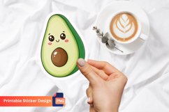 Cute Avocado Sticker, Avocado Cartoon Sticker, Fruit Sticker Product Image 1