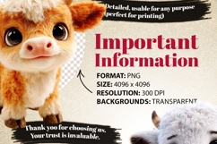 Cute Baby Calf 28 PNG Cartoon Cow Clipart Transparent BG Product Image 7
