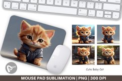 Mouse Pad Cute Baby Cat Product Image 1