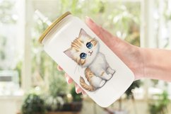 Cute Baby Cat Glass Can Wraps Product Image 2