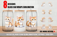 Cute Baby Cat Glass Can Wraps Product Image 1