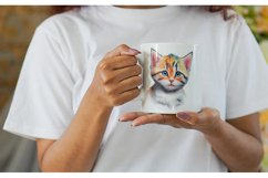 Cute Baby Cat Watercolor | Mug sublimation design Product Image 2
