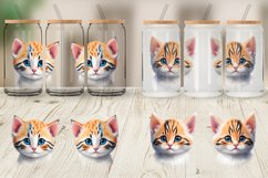 Cute Baby Cat Watercolor Glass Can Wraps Product Image 3