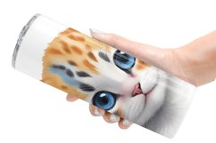 Cute Baby Cat Watercolor | Tumbler Sublimation Wrap Product Image 6