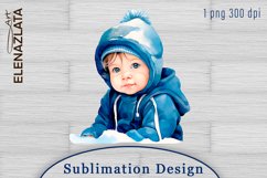 Vintage cute baby Clipart Watercolor Clipart Product Image 1