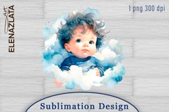 Vintage cute baby Clipart Watercolor Clipart Product Image 1