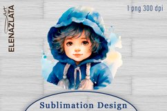 Vintage cute baby Clipart Watercolor Clipart Product Image 1