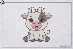 Cute Baby Cow Embroidery Design Product Image 1