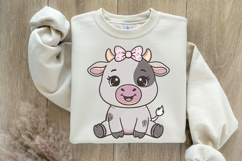 Cute Baby Cow Embroidery Design Product Image 2