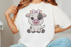 Cute Baby Cow Embroidery Design Product Image 4
