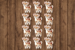 Cute Baby Deer Printable Stickers - PNG Sticker Sheet