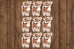 Cute Baby Deer Printable Stickers - PNG Sticker Sheet