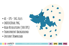 baby dinosaur illustrations eggs kawaii