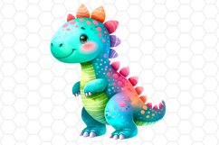Cute Baby Dinosaur Watercolor Clipart Sublimation