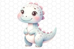Cute Baby Dinosaur Watercolor Clipart Sublimation