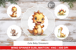 Baby Dinosaurs Wind Spinner Product Image 1