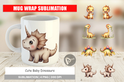 Baby Dinosaurs Mug Wrap Product Image 1