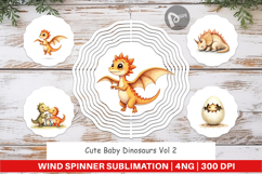Baby Dinosaurs Wind Spinner Product Image 1