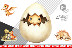 Baby Dinosaurs Clipart Product Image 1