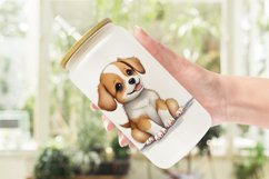 Cute Baby Dog Glass Can Wraps Product Image 2
