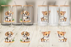 Cute Baby Dog Glass Can Wraps Product Image 3