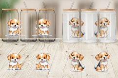 Cute Baby Dog Glass Can Wraps Product Image 4