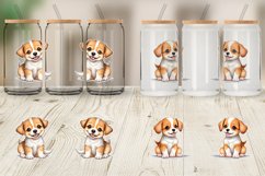 Cute Baby Dog Glass Can Wraps Product Image 5